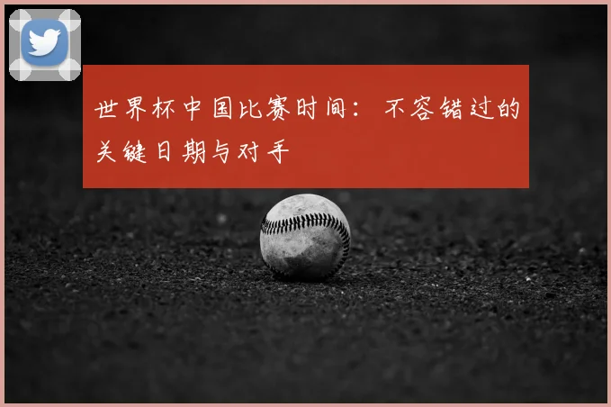 世界杯中国比赛时间：不容错过的关键日期与对手